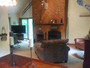 fireplace in living room